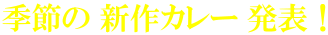 季節の 新作カレー 発表！